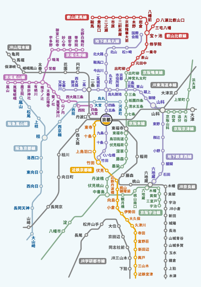 京都賃貸スタイル 駅名指定検索沿線図